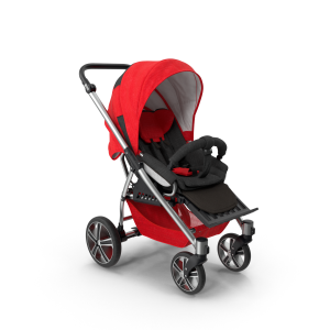 Red Baby Stroller