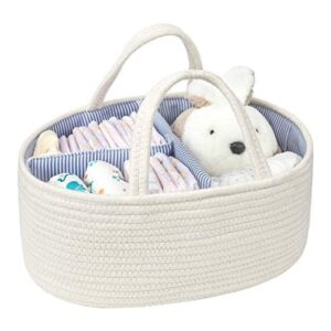 Cotton Rope Baby Diaper Caddy Organizer Basket 30% off